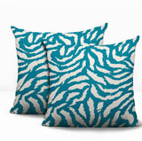 Tory Zebra Print Indoor/Outdoor Reversible Square Pillow