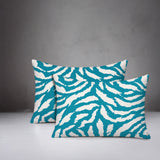 Tory Zebra Print Indoor/Outdoor Reversible Rectangular Pillow