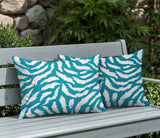 Tory Zebra Print Indoor/Outdoor Reversible Rectangular Pillow