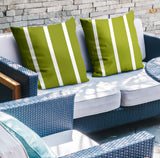 Tripo Striped Reversible Indoor/Outdoor Square Pillow
