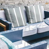Tripo Striped Reversible Indoor/Outdoor Square Pillow