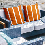 Tripo Striped Reversible Indoor/Outdoor Square Pillow