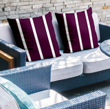 Tripo Striped Reversible Indoor/Outdoor Square Pillow