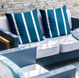 Tripo Striped Reversible Indoor/Outdoor Square Pillow