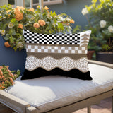 Trix Abstract Reversible Indoor/Outdoor Lumbar Pillow