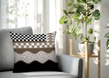 Trix Abstract Reversible Indoor/Outdoor Lumbar Pillow