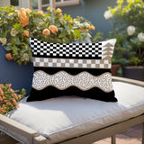 Trix Abstract Reversible Indoor/Outdoor Lumbar Pillow