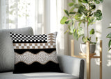 Trix Abstract Reversible Indoor/Outdoor Lumbar Pillow