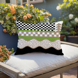 Trix Abstract Reversible Indoor/Outdoor Lumbar Pillow