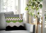 Trix Abstract Reversible Indoor/Outdoor Square Pillow