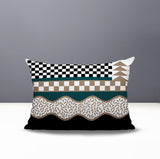Trix Abstract Reversible Indoor/Outdoor Lumbar Pillow