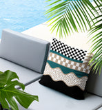 Trix Abstract Reversible Indoor/Outdoor Lumbar Pillow