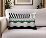 Trix Abstract Reversible Indoor/Outdoor Lumbar Pillow