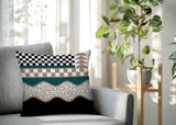 Trix Abstract Reversible Indoor/Outdoor Lumbar Pillow