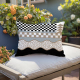 Trix Abstract Reversible Indoor/Outdoor Lumbar Pillow
