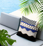 Trix Abstract Reversible Indoor/Outdoor Lumbar Pillow