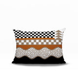 Trix Abstract Reversible Indoor/Outdoor Lumbar Pillow