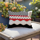 Trix Abstract Reversible Indoor/Outdoor Lumbar Pillow
