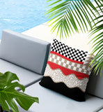 Trix Abstract Reversible Indoor/Outdoor Lumbar Pillow