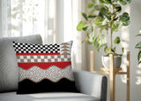 Trix Abstract Reversible Indoor/Outdoor Lumbar Pillow