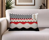 Trix Abstract Reversible Indoor/Outdoor Lumbar Pillow