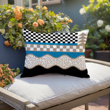 Trix Abstract Reversible Indoor/Outdoor Lumbar Pillow