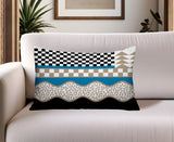 Trix Abstract Reversible Indoor/Outdoor Lumbar Pillow