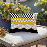 Trix Abstract Reversible Indoor/Outdoor Lumbar Pillow