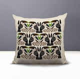 Tukko Tucan Reversible Indoor/Outdoor Square Pillow in Beige - Size 20x20