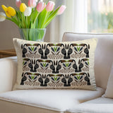 Tukko Tucan Reversible Indoor/Outdoor Rectangular Pillow in Beige - Size 25x18