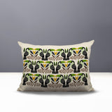 Tukko Tucan Reversible Indoor/Outdoor Rectangular Pillow in Chartreuse - Size 25x18