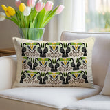 Tukko Tucan Reversible Indoor/Outdoor Rectangular Pillow in Chartreuse - Size 25x18