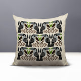 Tukko Tucan Reversible Indoor/Outdoor Square Pillow in Gray - Size 20x20
