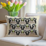 Tukko Tucan Reversible Indoor/Outdoor Rectangular Pillow in Gray - Size 25x18