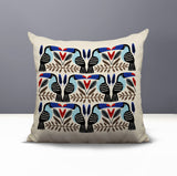 Tukko Tucan Reversible Indoor/Outdoor Square Pillow in Navy Blue - Size 20x20