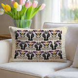 Tukko Tucan Reversible Indoor/Outdoor Rectangular Pillow in Purple - Size 25x18