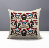 Tukko Tucan Reversible Indoor/Outdoor Square Pillow in Red - Size 20x20