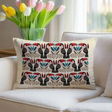 Tukko Tucan Reversible Indoor/Outdoor Rectangular Pillow in Red - Size 25x18