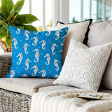 Barnon Seahorse Square Indoor/Outdoor Throw Pillow