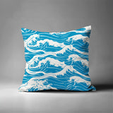 Copley Ocean Waves Square Indoor/Outdoor Throw Pillow