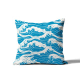 Copley Ocean Waves Square Indoor/Outdoor Throw Pillow