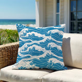 Copley Ocean Waves Lumbar Indoor/Outdoor Throw Pillow