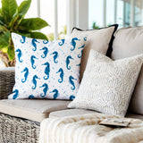 Hemmings Seahorse Square Indoor/Outdoor Throw Pillow