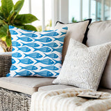 Kieran Fish Square Indoor/Outdoor Throw Pillow