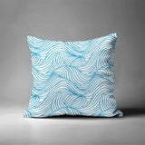 Madden Ocean Waves Square Indoor/Outdoor Throw Pillow