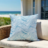 Madden Ocean Waves Square Indoor/Outdoor Throw Pillow