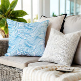Madden Ocean Waves Square Indoor/Outdoor Throw Pillow