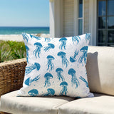 Octavian Jellyfish Square Indoor/Outdoor Throw Pillow
