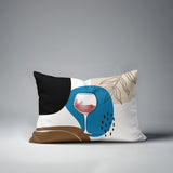 Parson Wine Glass Lumbar Indoor/Outdoor Throw Pillow