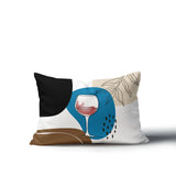 Parson Wine Glass Lumbar Indoor/Outdoor Throw Pillow